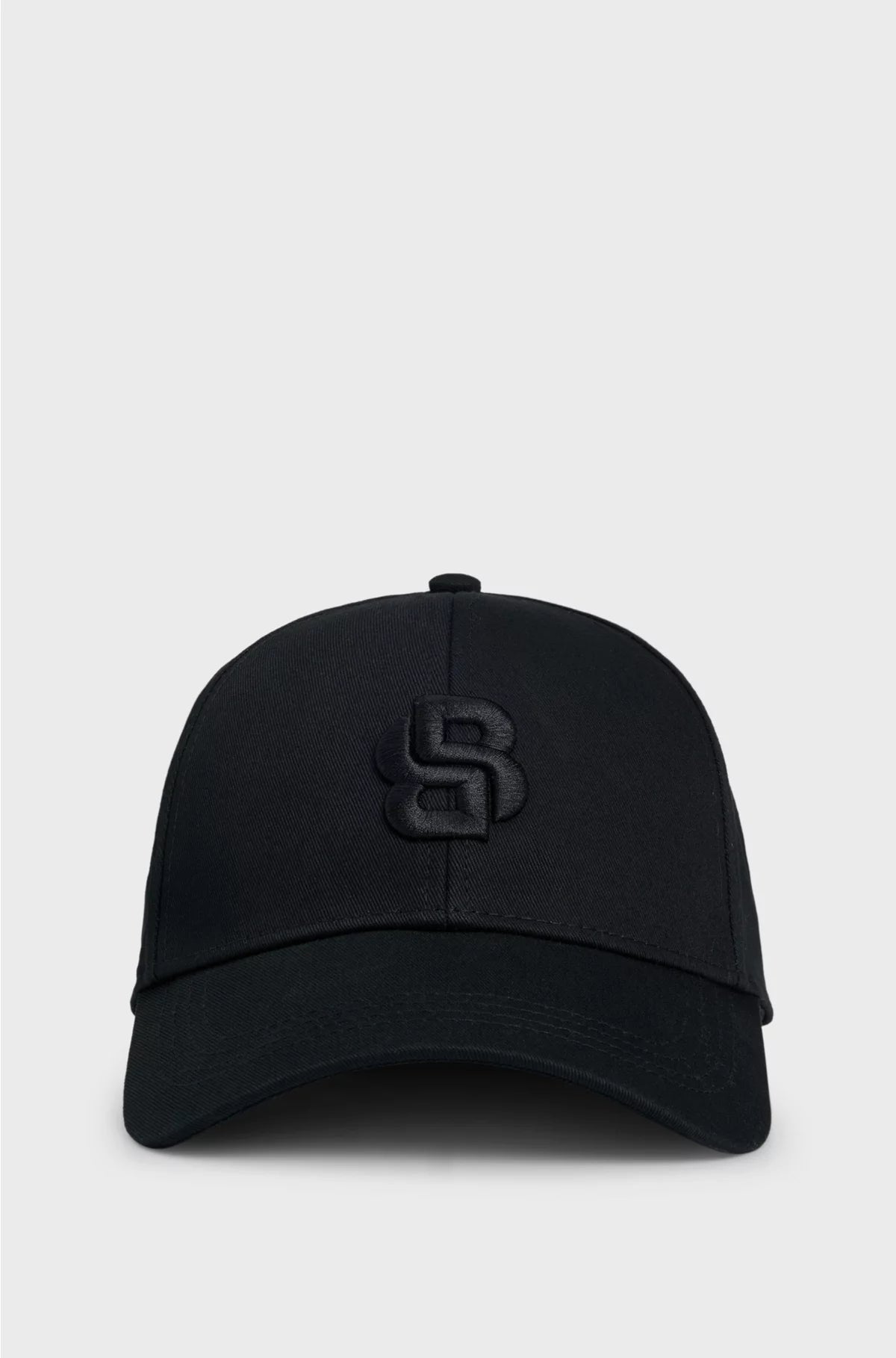 COTTON-TWILL CAP WITH EMBROIDERED DOUBLE B MONOGRAM