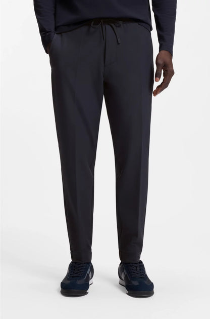 TAPERED-FIT TROUSERS IN WATER-REPELLENT STRETCH FABRIC
