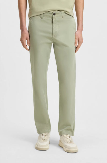 REGULAR-FIT TROUSERS IN STRETCH-COTTON SATIN