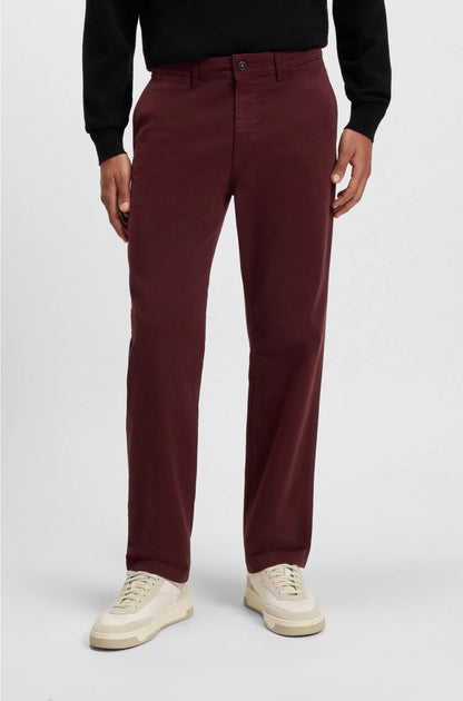 REGULAR-FIT TROUSERS IN STRETCH-COTTON SATIN