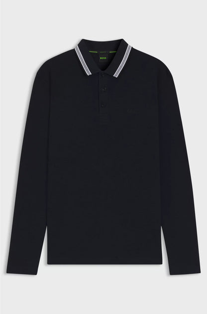 COTTON-PIQUE POLO SHIRT WITH CONTRAST LOGO