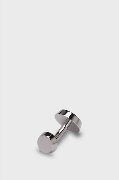 ROUND CUFFLINKS WITH BLACK-ENAMEL INSERT