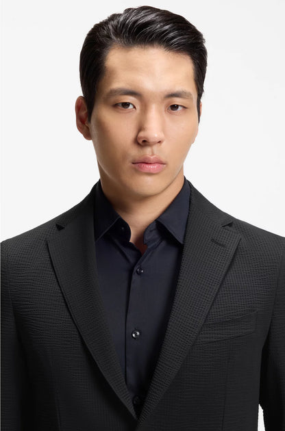 SLIM-FIT SUIT JACKET IN STRETCH SEERSUCKER