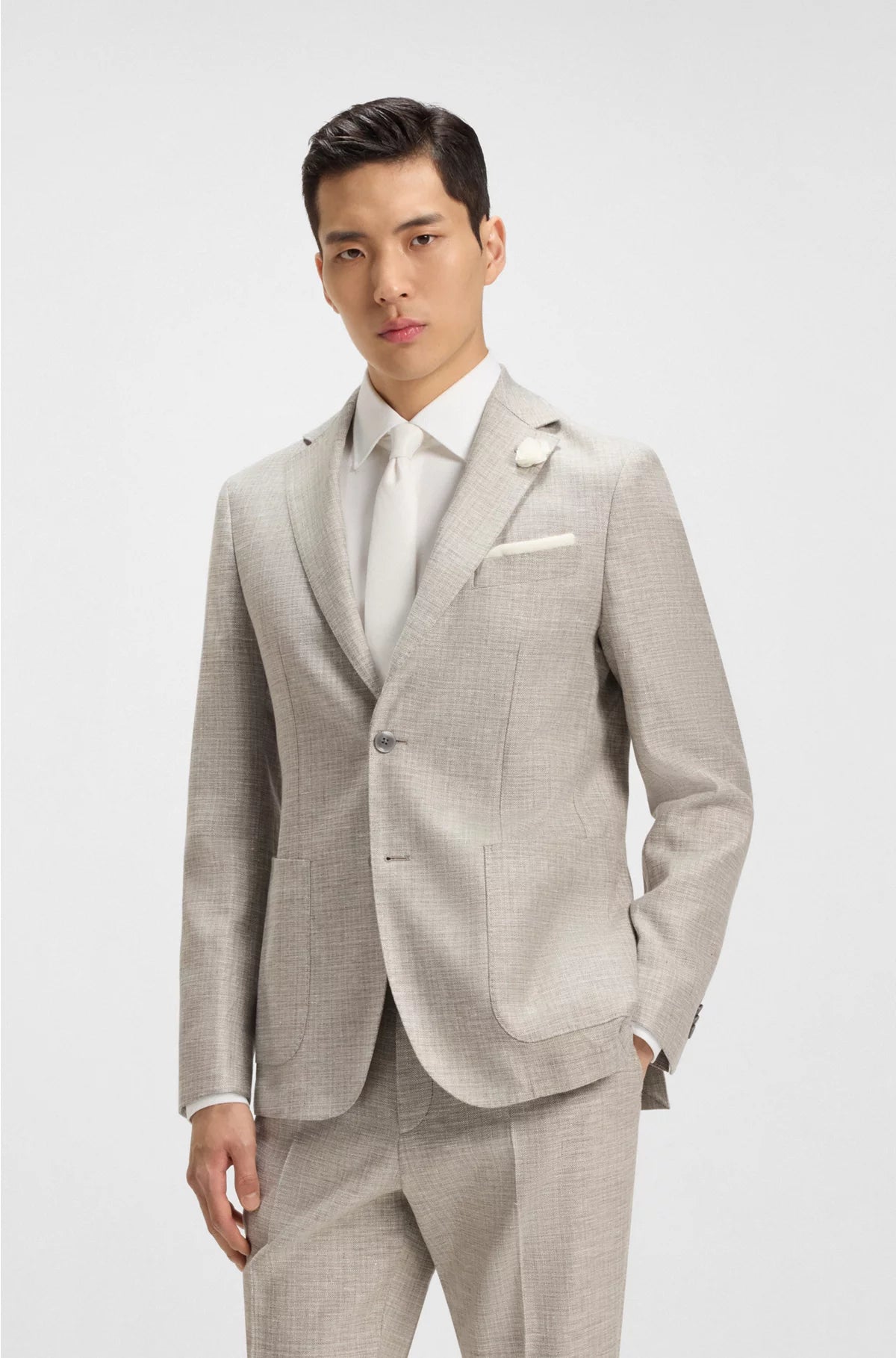 SLIM-FIT BLAZER INMICRO-PATTERNED FABRIC