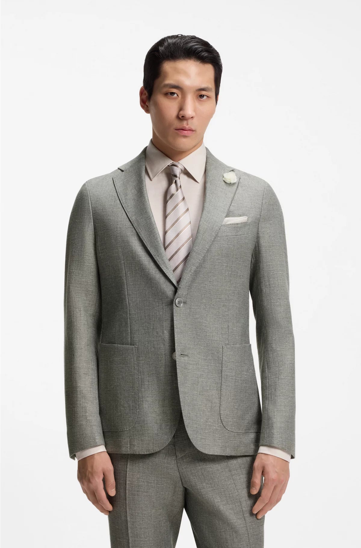 SLIM-FIT BLAZER INMICRO-PATTERNED FABRIC