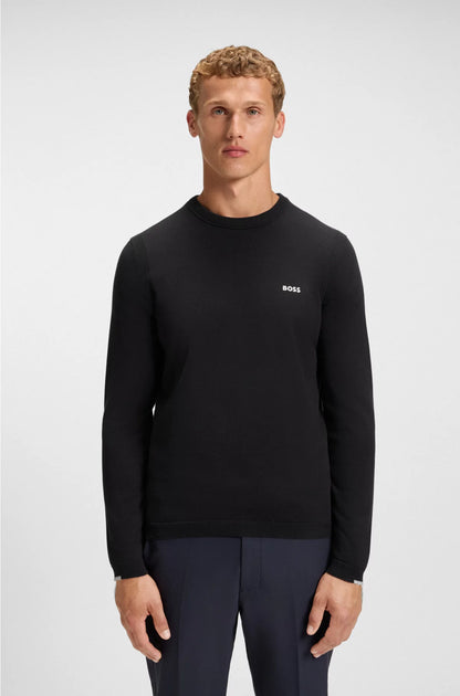 COTTON SWEATER WITH CONTRAST DETAILS
