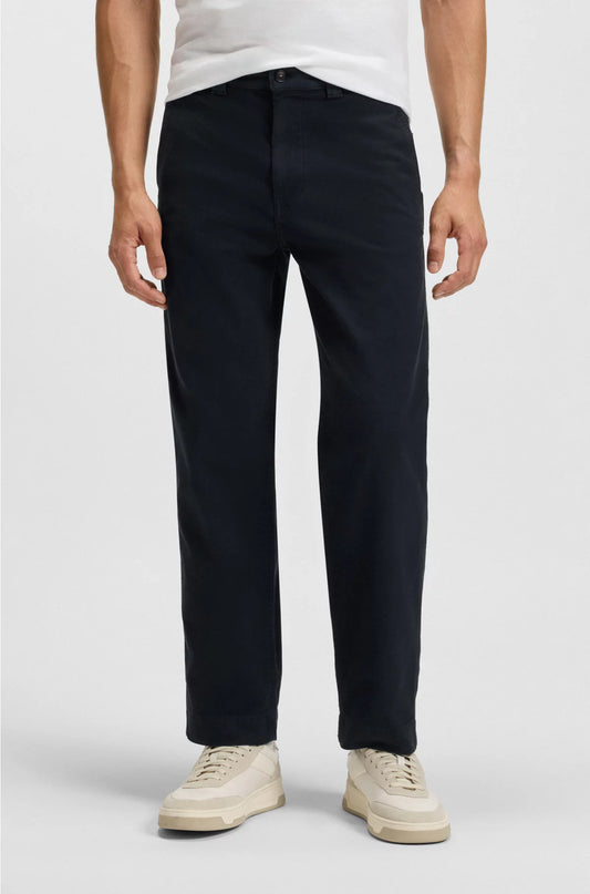 STRAIGHT-FIT TROUSERS IN STRETCH-COTTON TWILL