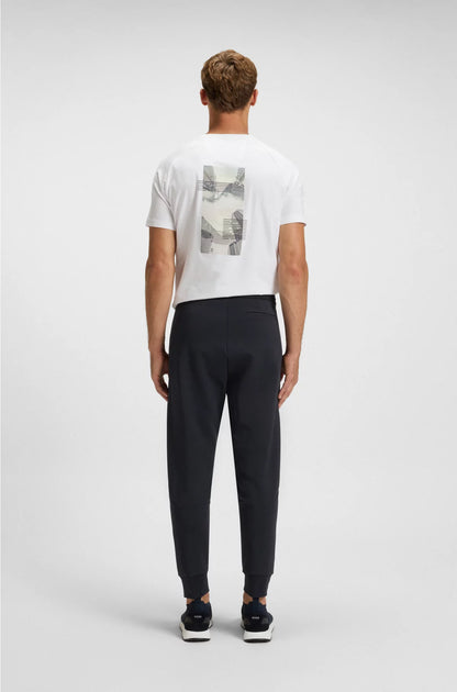 COTTON-BLEND TRACKSUIT BOTTOMS WITH STRIPED TRIMS