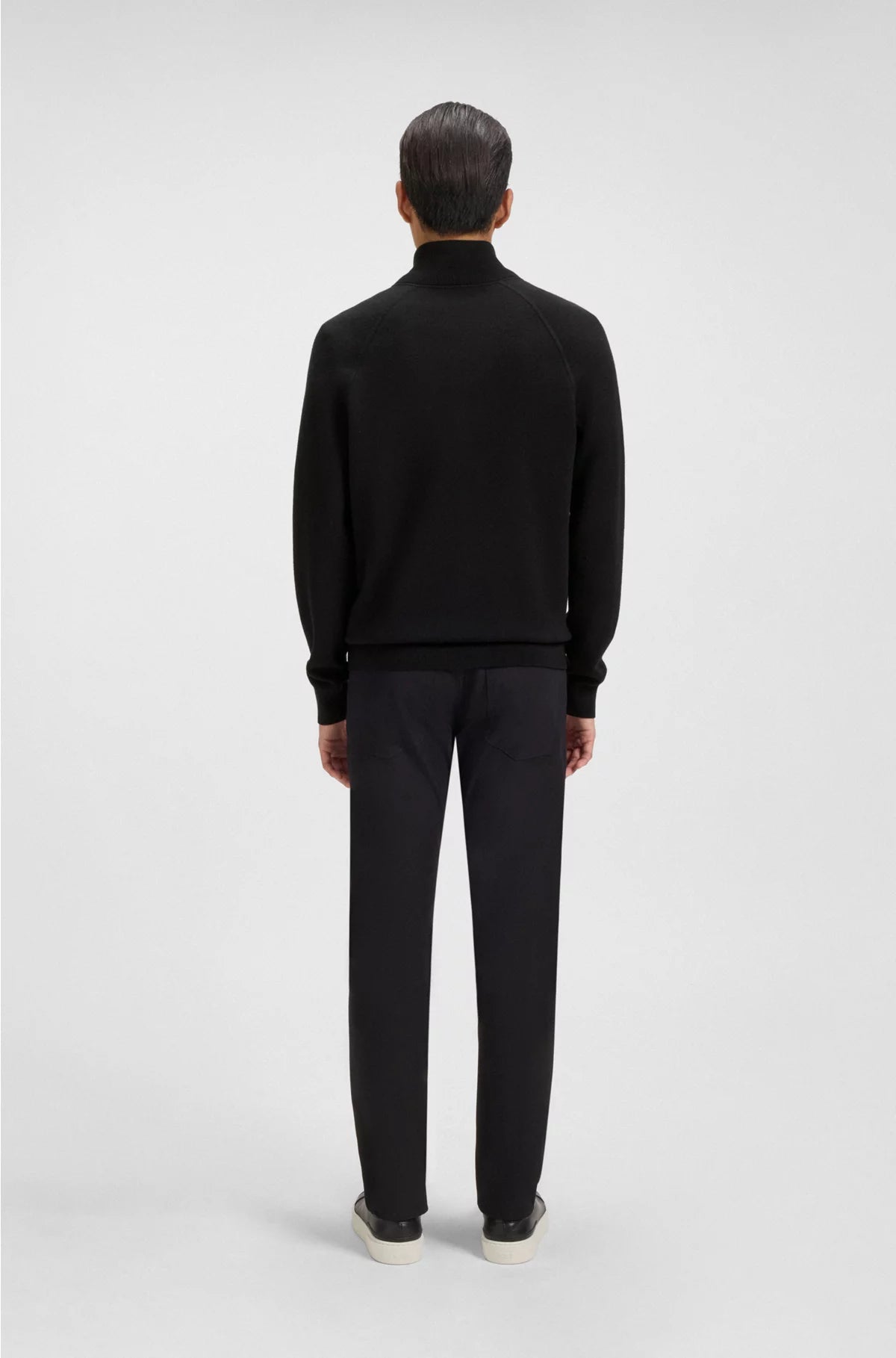 ZIP-UP CARDIGAN IN COTTON AND VIRGIN WOOL