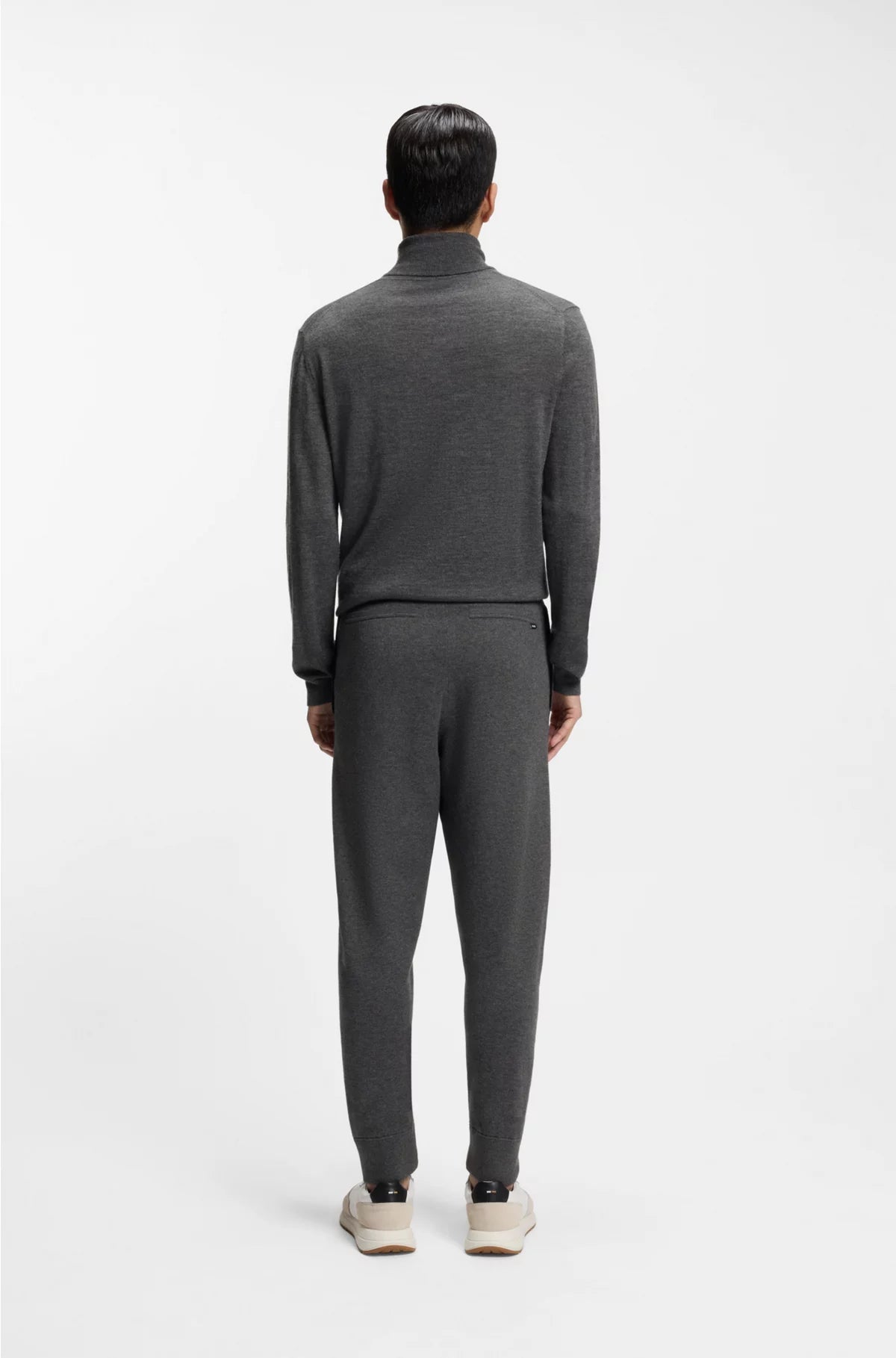 REGULAR-FIT TRACKSUIT BOTTOMS IN COTTON AND VIRGIN WOOL