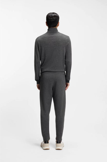 REGULAR-FIT TRACKSUIT BOTTOMS IN COTTON AND VIRGIN WOOL