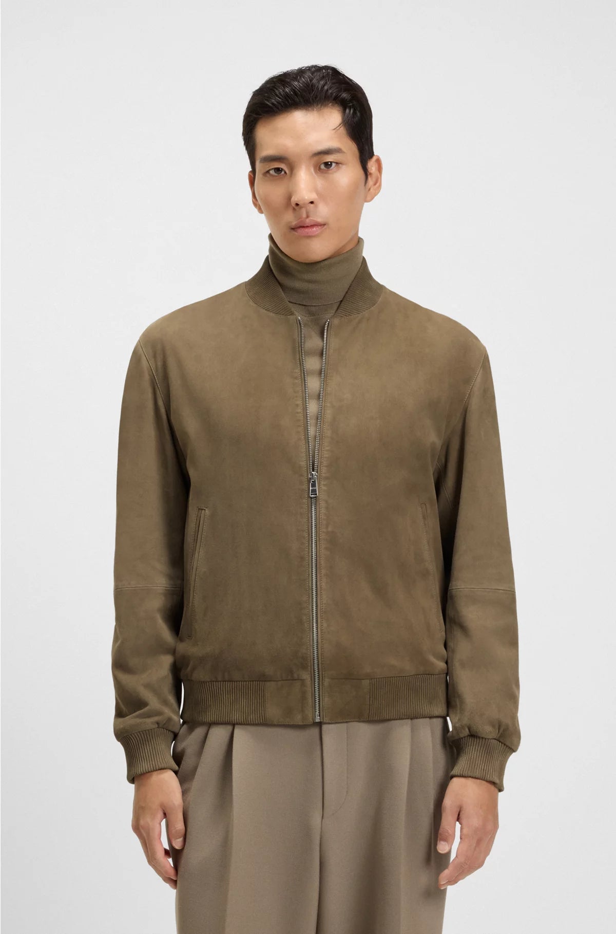 REGULAR-FIT JACKET IN SUEDE
