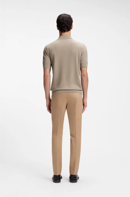 KNIT POLO IN MERINO WOOL WITH NATURAL STRETCH