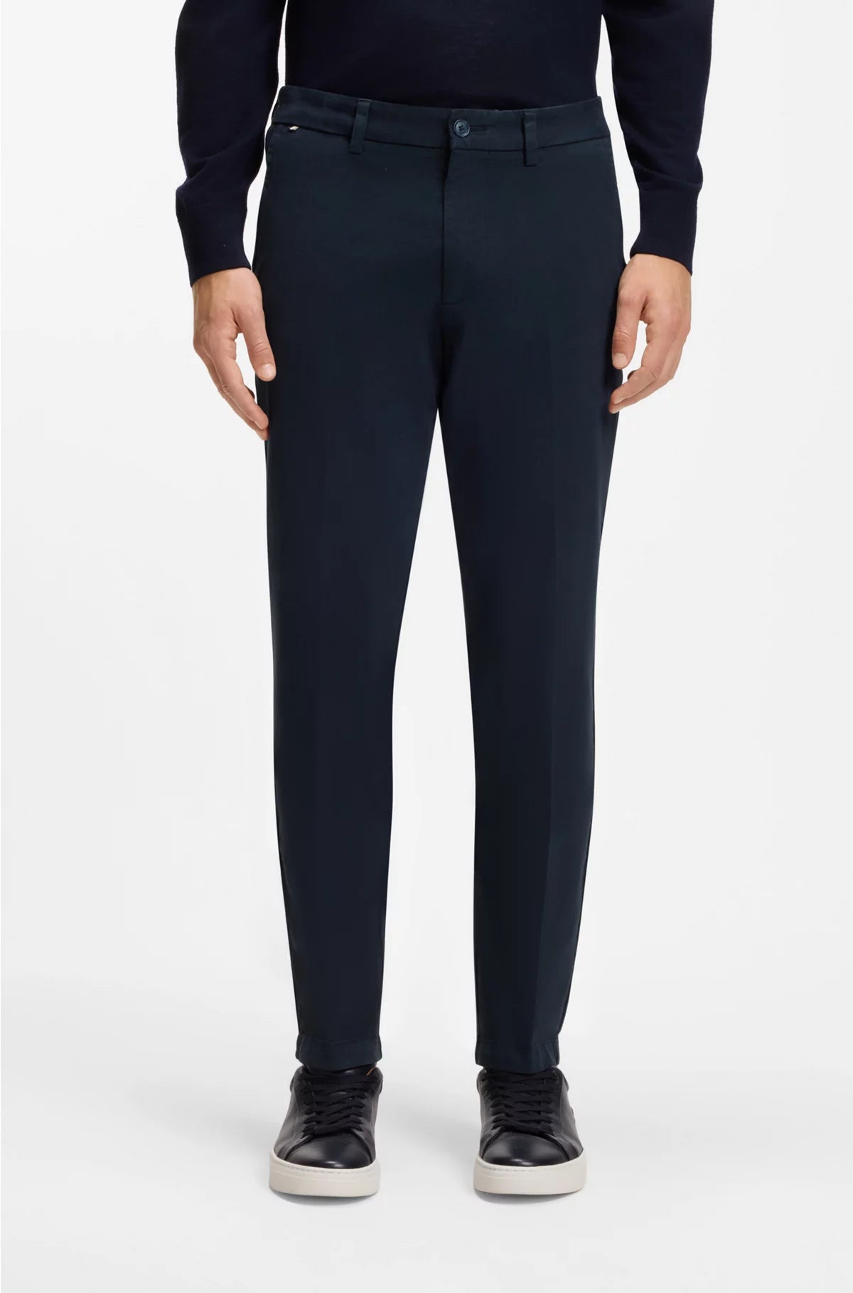 SLIM-FIT TROUSERS IN STRETCH-COTTON GABARDINE