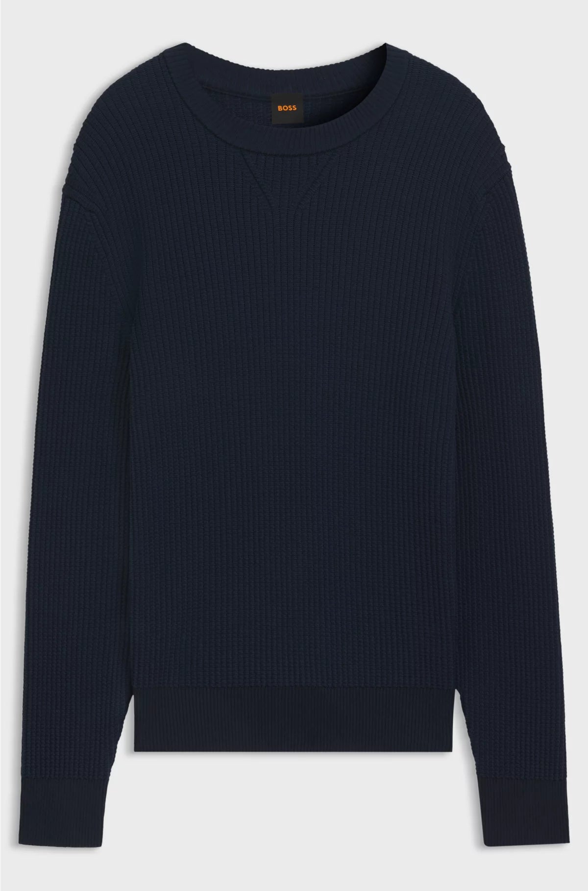 COTTON-BLEND SWEATER WITH 3D KNITTED STRUCTURE