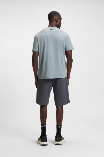 RELAXED-FIT T-SHIRT WITH TENNIS-INSPIRED MESH-PRINT LOGO