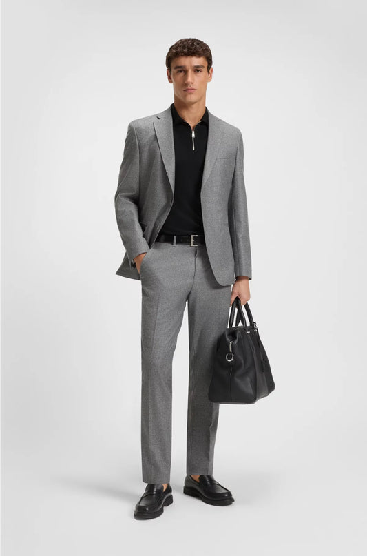 ZIP-NECK POLO SHIRT WITH PIQUE WEAVE