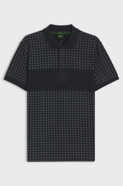 REGULAR-FIT POLO SHIRT IN LIGHTWEIGHT CHECKED PIMA COTTON