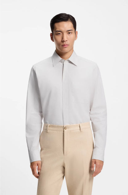 REGULAR-FIT SHIRT IN ITALIAN-MADE CHECKED COTTON