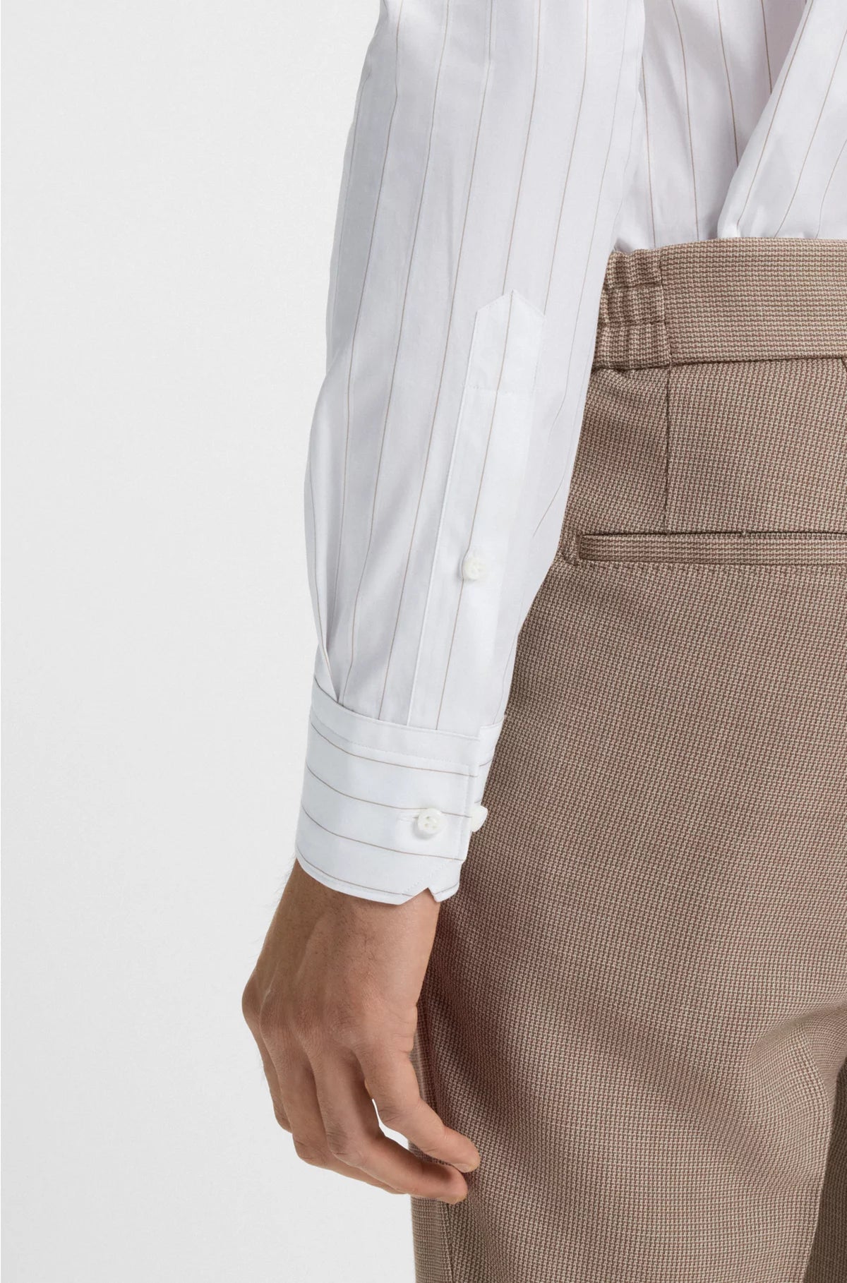SLIM-FIT SHIRT IN ITALIAN-MADE STRIPED COTTON