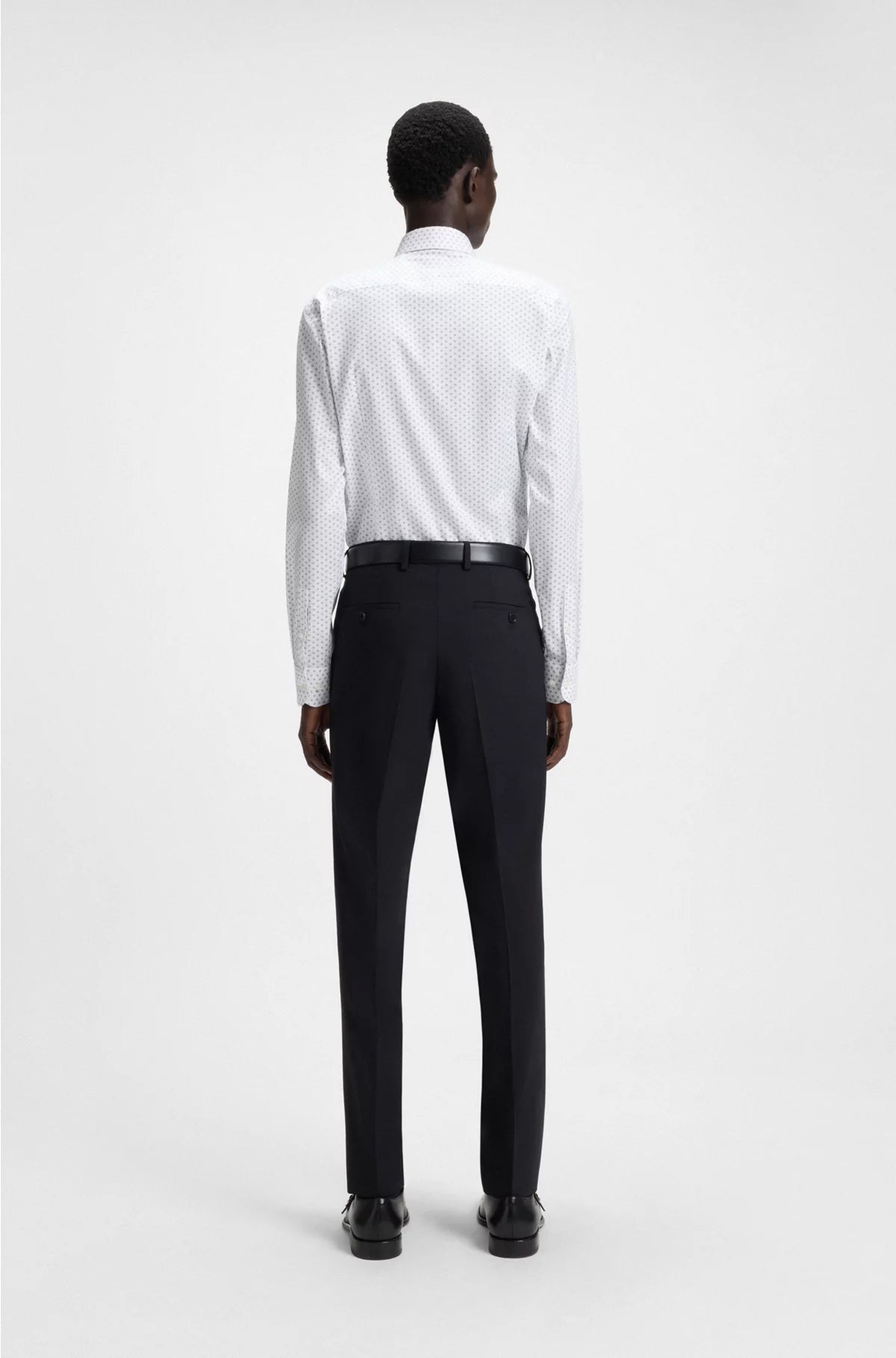 SLIM-FIT SHIRT IN PRINTED OXFORD STRETCH COTTON
