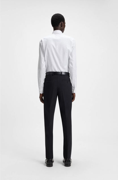 SLIM-FIT SHIRT IN PRINTED OXFORD STRETCH COTTON