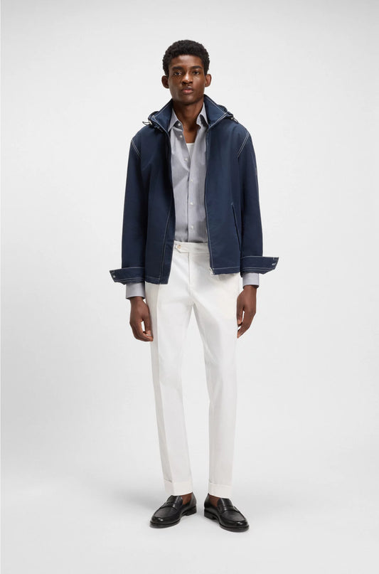 REGULAR-FIT SHIRT IN EASY-IRON STRETCH-COTTON TWILL