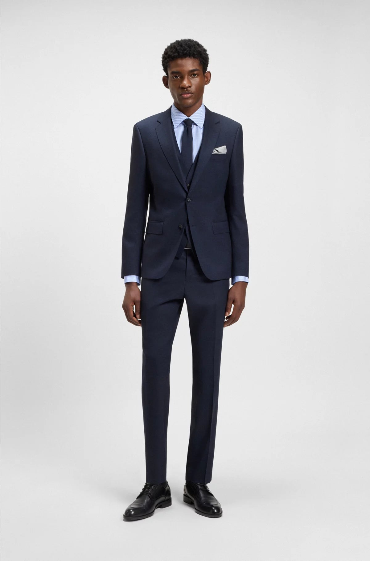 SLIM-FIT SHIRT IN EASY-IRON STRIPED COTTON