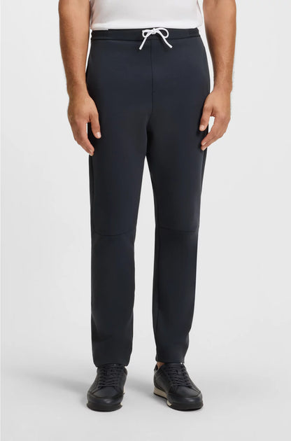 COTTON-BLEND TRACKSUIT BOTTOMS WITH STRIPED WAISTBAND