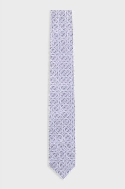SILK-BLEND TIE WITH MICRO PATTERN