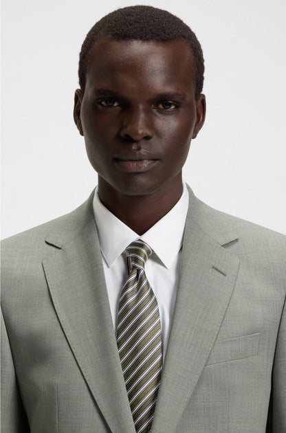 DIAGONAL-STRIPE TIE IN ITALIAN SILK JACQUARD