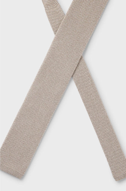 SILK TIE WITH PIQUE KNIT