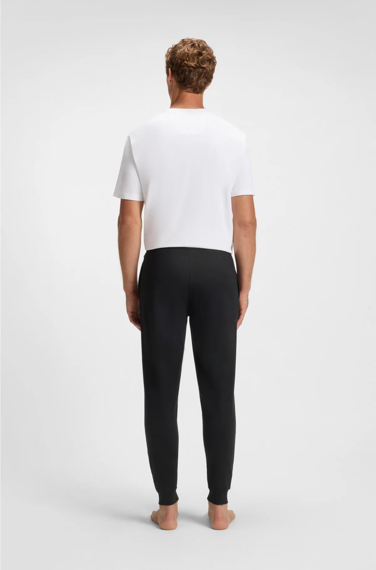 COTTON-TERRY TRACKSUIT BOTTOMS WITH LOGO PRINT