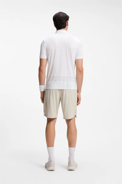 ACTIVE QUICK-DRY POLO SHIRT WITH CHECK ARTWORK
