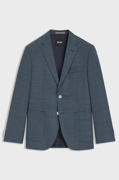 REGULAR-FIT BLAZER IN A PATTERNED WOOL BLEND