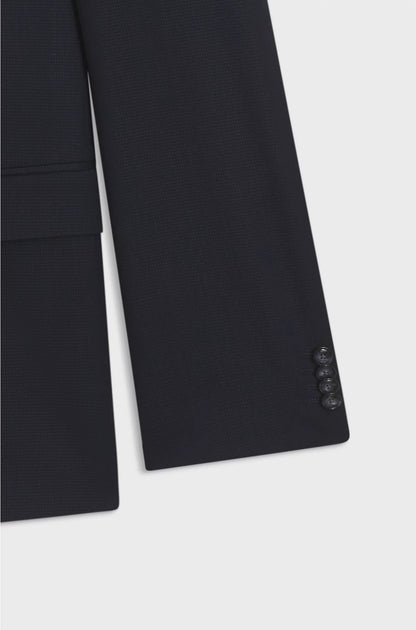 SLIM-FIT SUIT IN VIRGIN WOOL, COTTON AND STRETCH