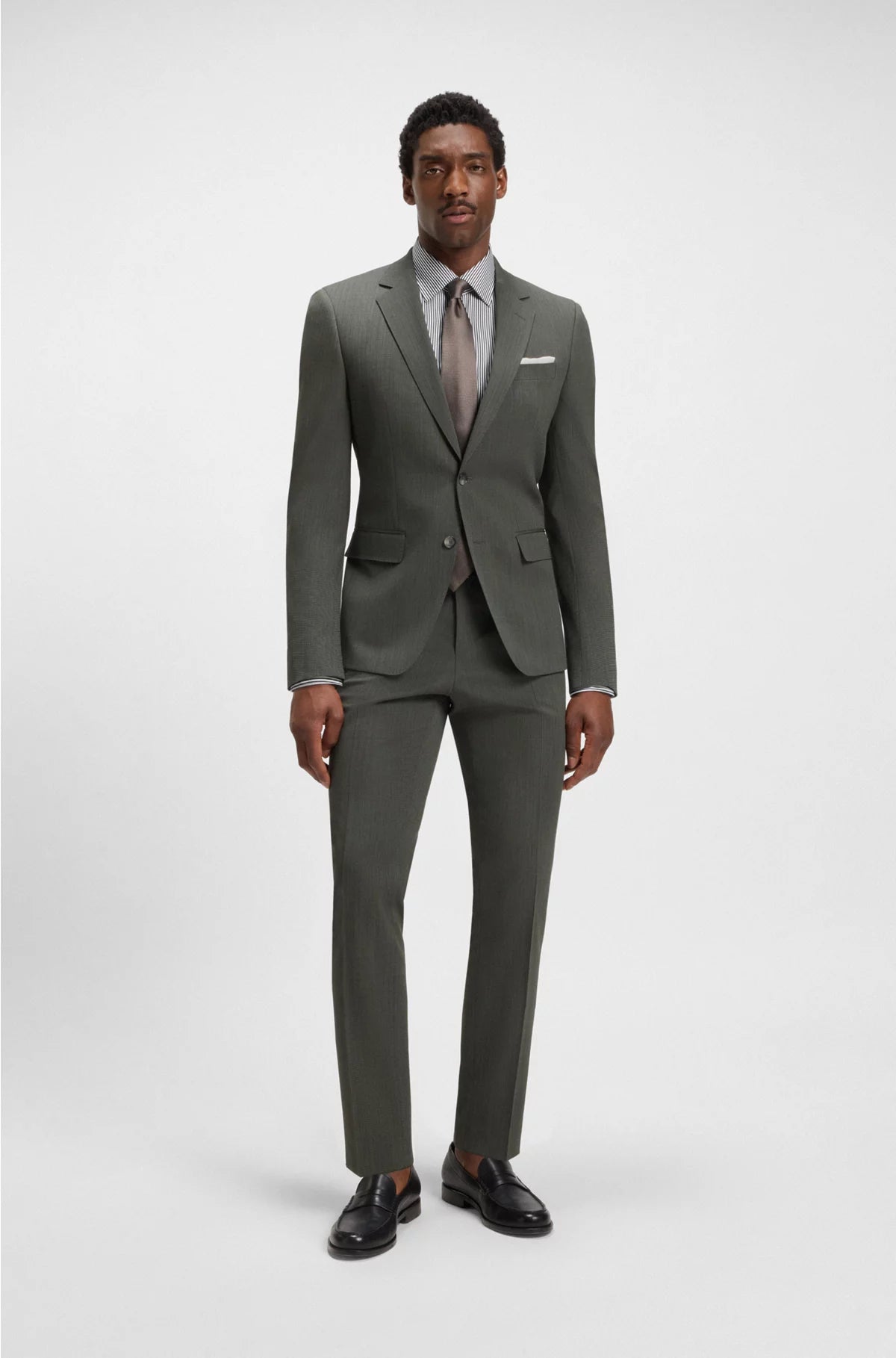 SLIM-FIT SUIT INMICRO-PATTERNED STRETCH FABRIC