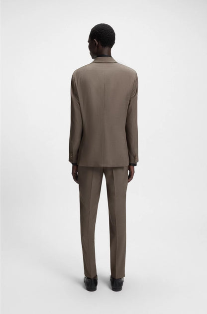 SLIM-FIT SUIT INMICRO-PATTERNED VIRGIN WOOL