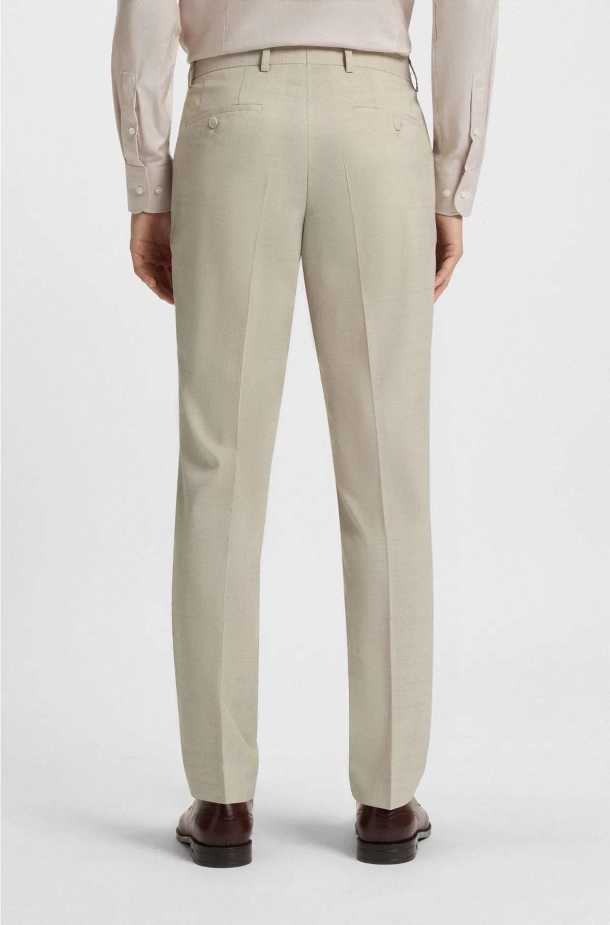 SLIM-FIT SUIT IN CHECKED STRETCH WOOL