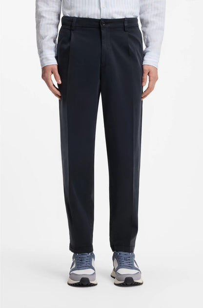 TAPERED-FIT TROUSERS IN STRETCH TWILL