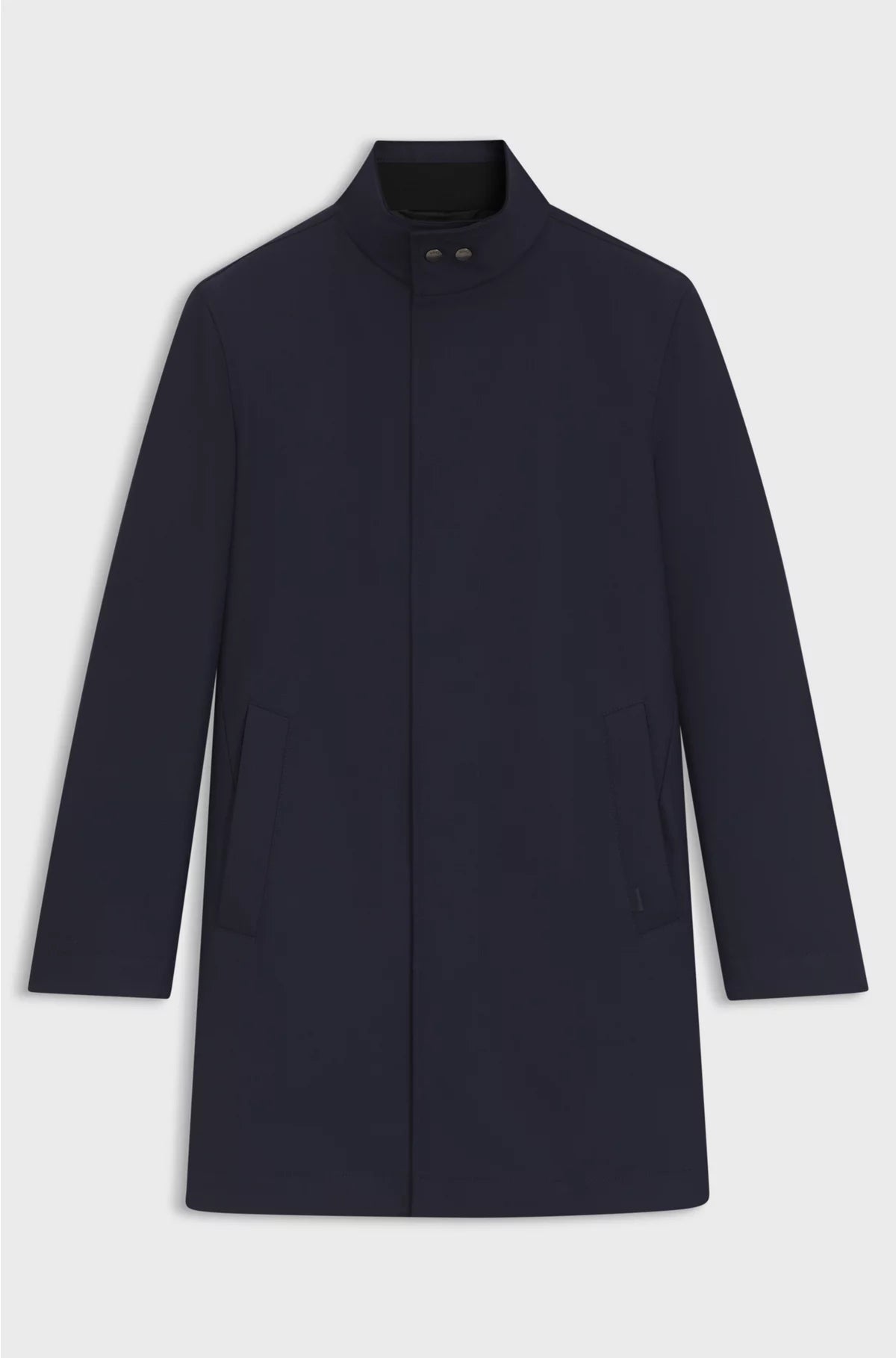 COAT WITH CONCEALED CLOSURE