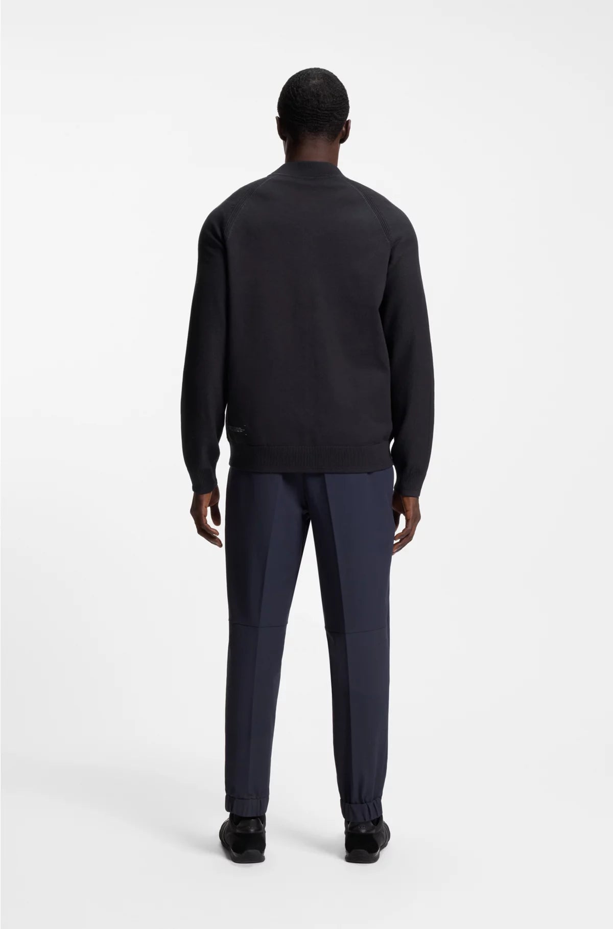 REGULAR-FIT CARDIGAN IN MIXED MATERIALS