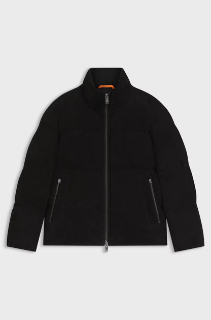 RELAXED-FIT JACKET IN WATERPROOF SUEDE