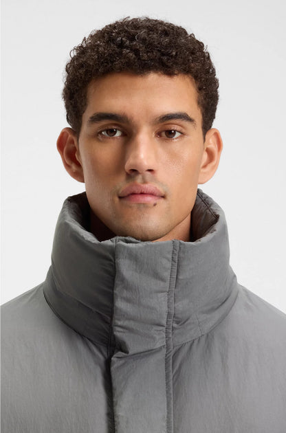 WATER-REPELLENT PUFFER JACKET WITH DETACHABLE HOOD