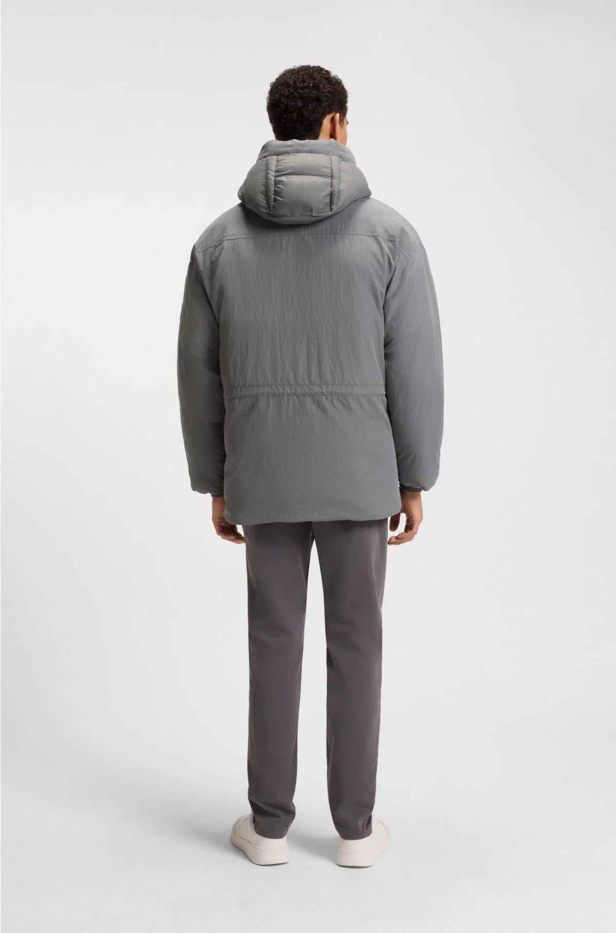 WATER-REPELLENT PUFFER JACKET WITH DETACHABLE HOOD