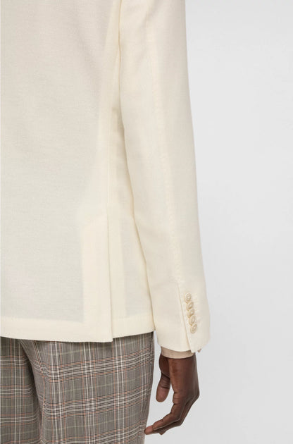 SLIM-FIT BLAZER IN MELANGE COTTON AND CASHMERE