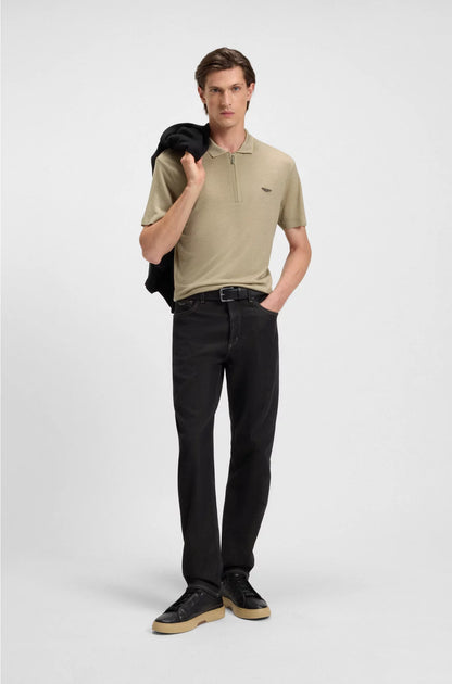 POLO SHIRT WITH NUBUCK LOGO