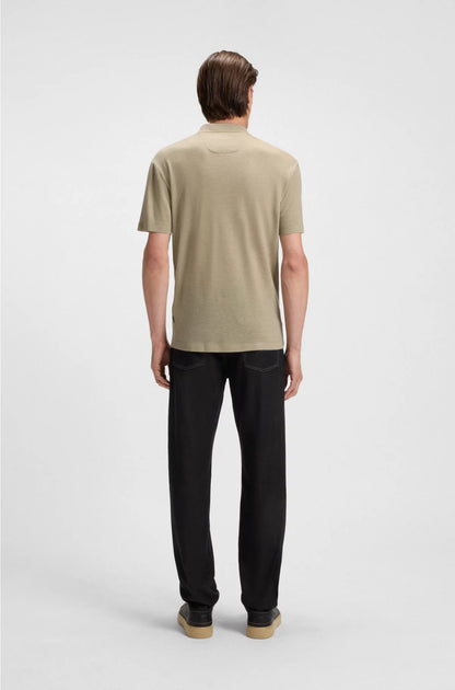 POLO SHIRT WITH NUBUCK LOGO
