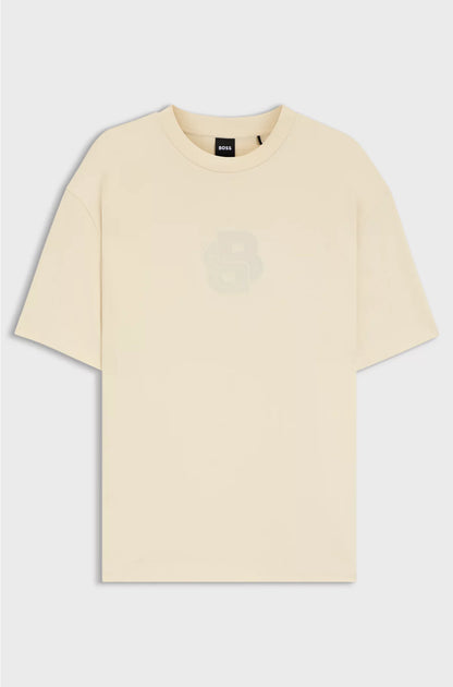 PEACHED-COTTON T-SHIRT WITH DOUBLE B MONOGRAM