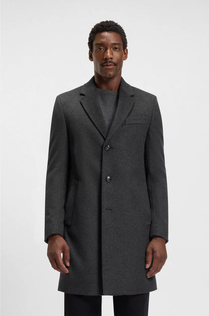 SLIM-FIT COAT IN WOOL AND CASHMERE
